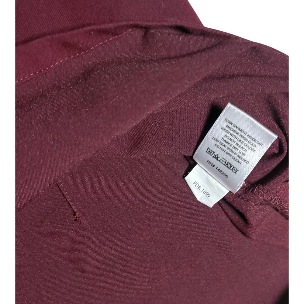FIGS Catarina Burgundy One-Pocket Scrubs Top Womens Size XS - Picture 6 of 7